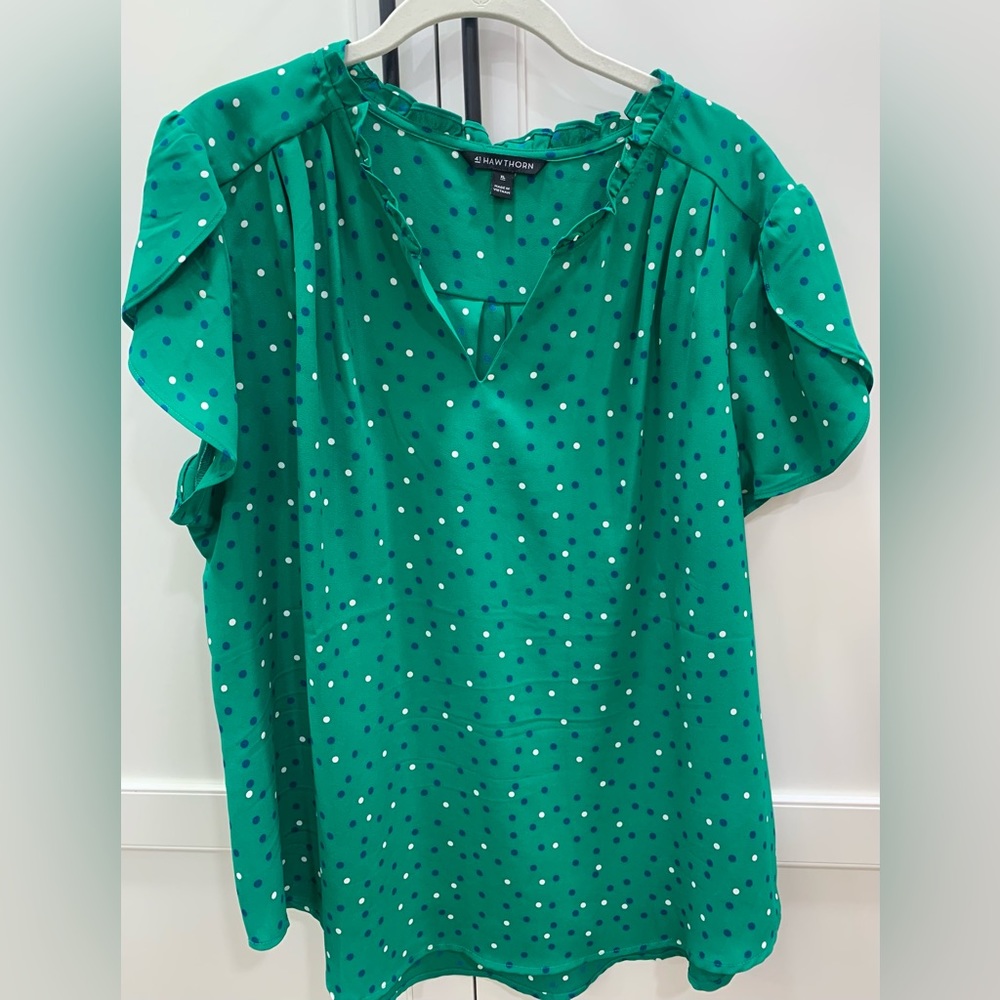 41 Hawthorn polka dot top. New without tags. Never worn.